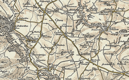 Old map of Coad's Green in 1900