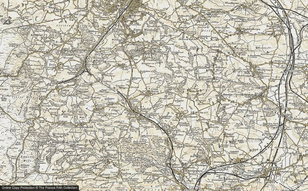 Old Map of Coal Aston, 1902-1903 in 1902-1903