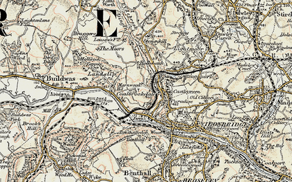 Old map of Benthall Edge in 1902