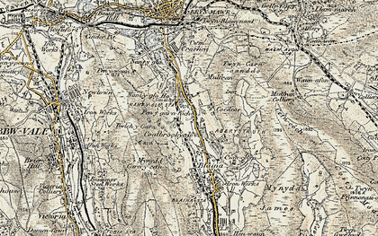 Old map of Coalbrookvale in 1899-1900