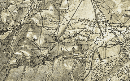 Old map of Bankend in 1904-1905