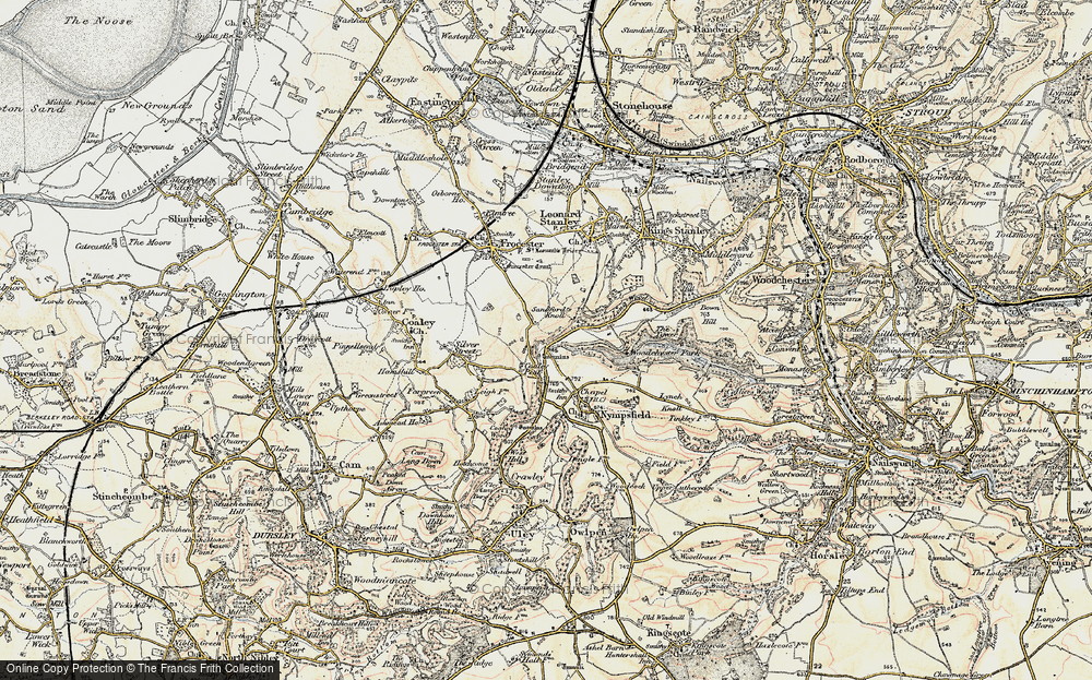 Old Map of Coaley Peak, 1898-1900 in 1898-1900