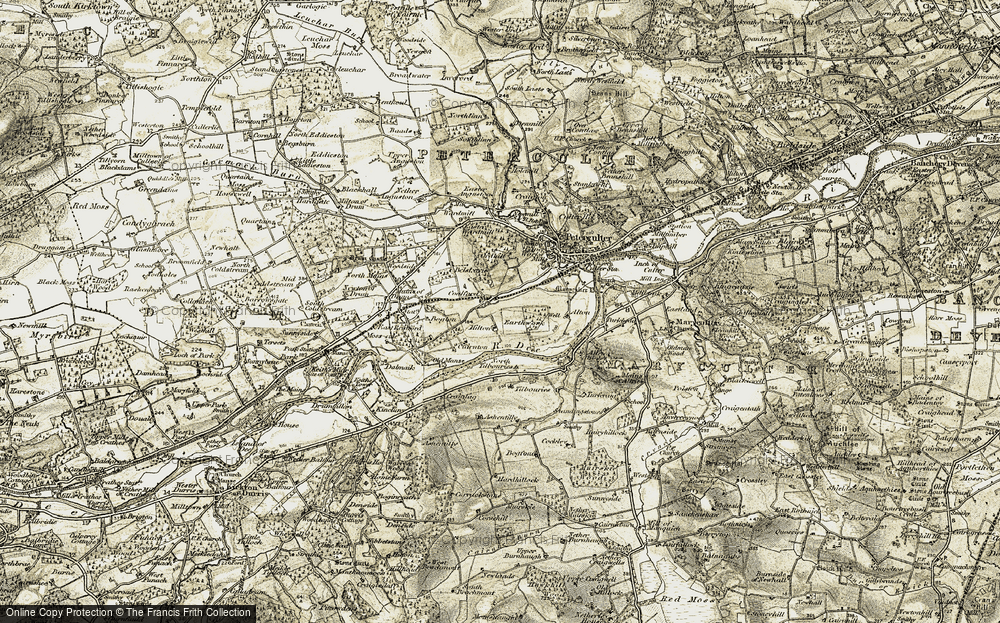Old Map of Historic Map covering Belskavie in 1908-1909
