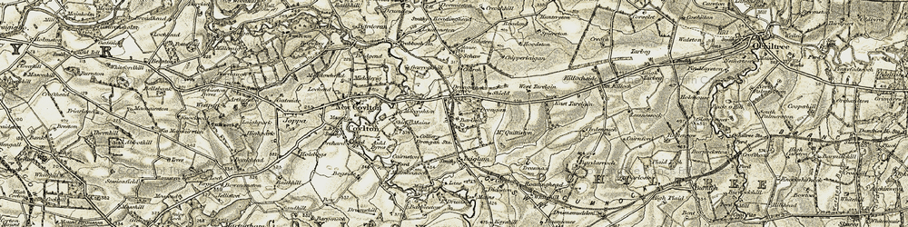 Old map of Coalhall in 1904-1906