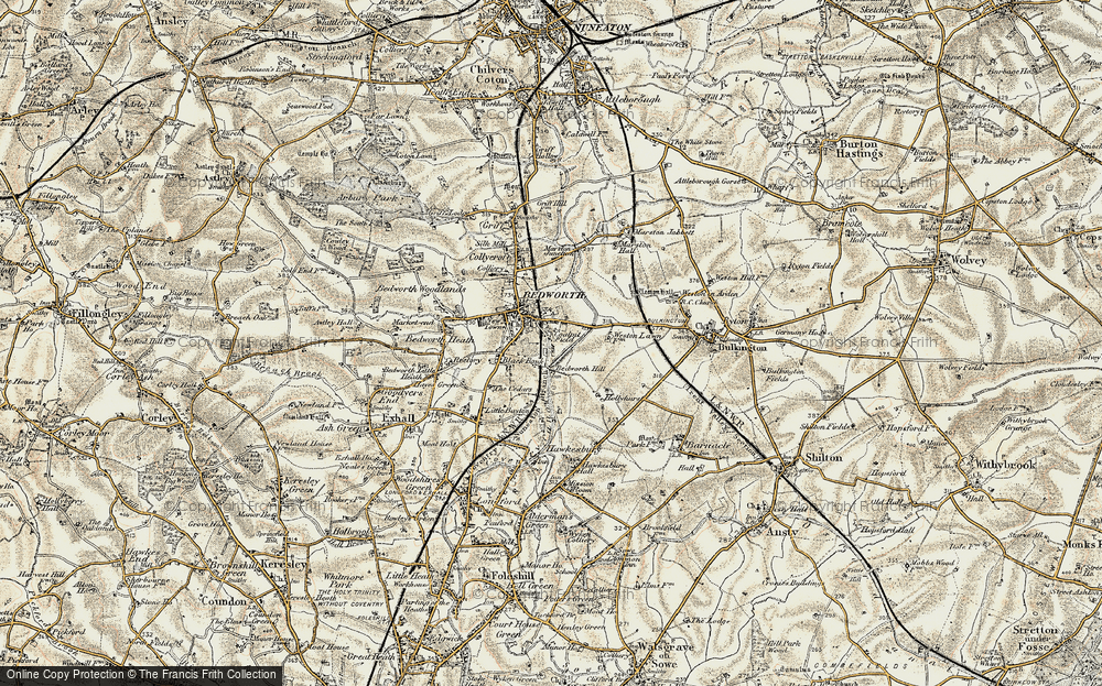 Old Map of Coalpit Field, 1901-1902 in 1901-1902