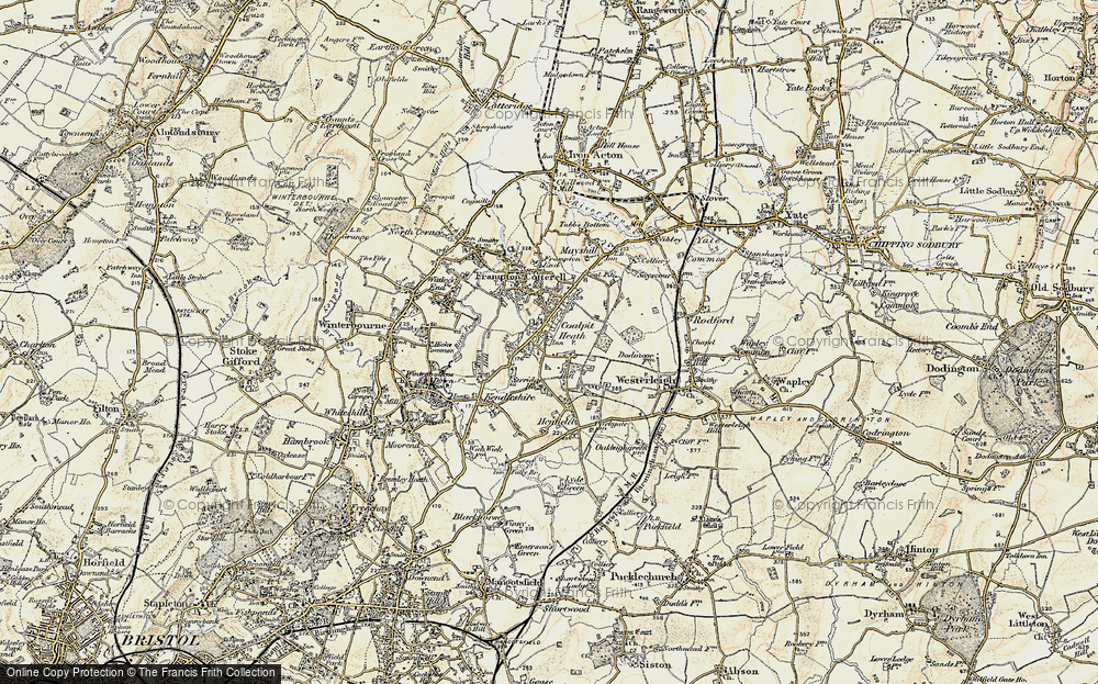 Old Map of Coalpit Heath, 1899 in 1899