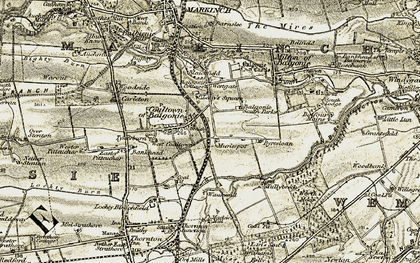 Old map of Coaltown of Balgonie in 1903-1908