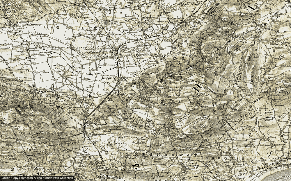 Old Map of Coaltown of Burnturk, 1906-1908 in 1906-1908