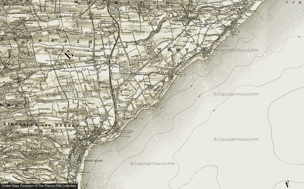 Old Map of Coaltown of Wemyss, 1903-1908 in 1903-1908