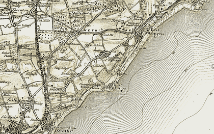 Old map of Coaltown of Wemyss in 1903-1908