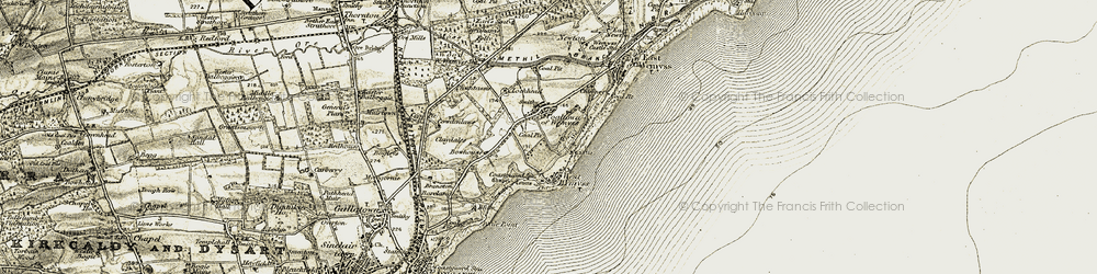 Old map of Coaltown of Wemyss in 1903-1908