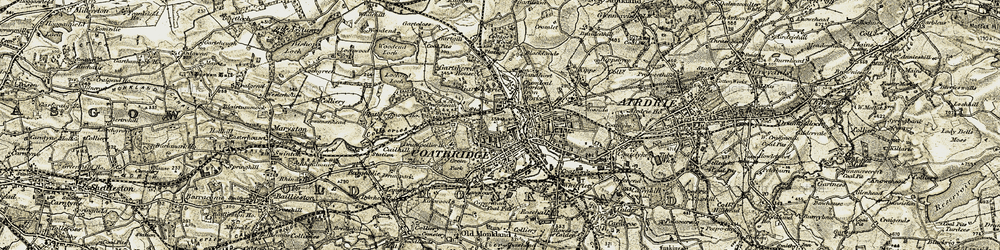 Old map of Coatbridge in 1904-1905