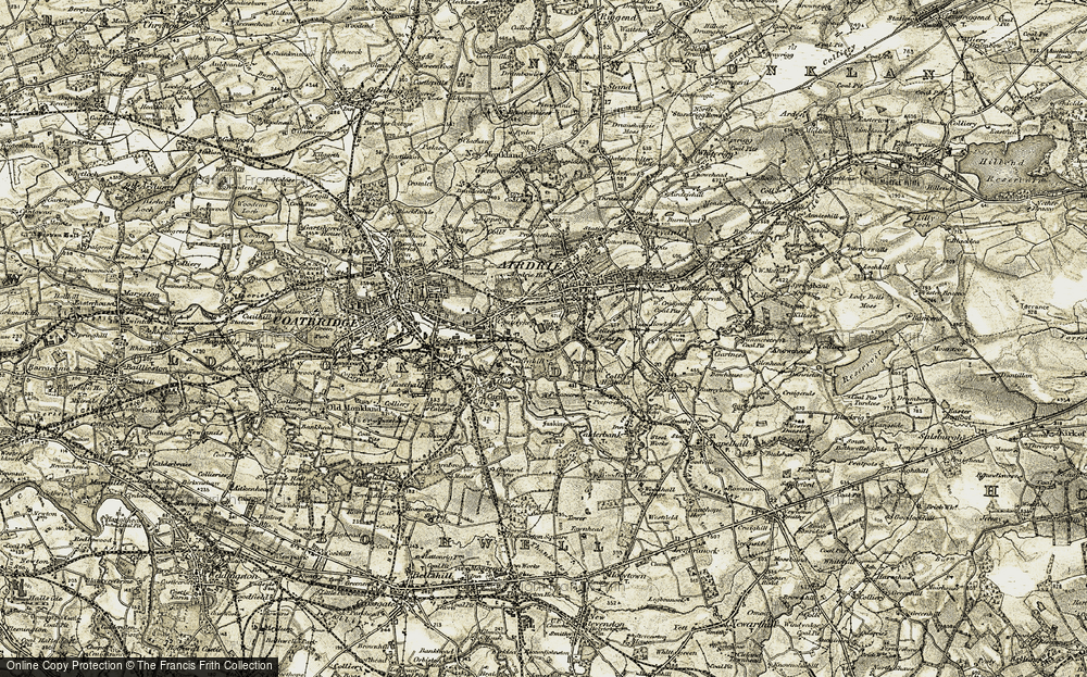 Old Map of Coatdyke, 1904-1905 in 1904-1905