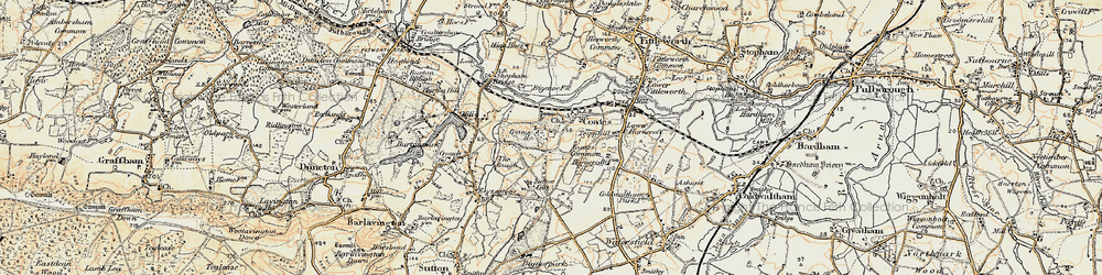 Old map of Broad Halfpenny in 1897-1900
