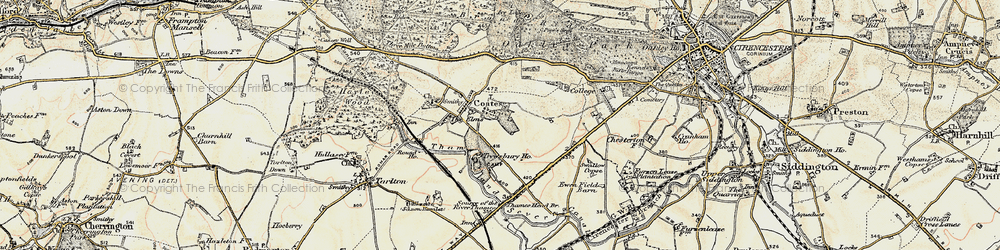 Old map of Bassett Dockem in 1898-1899