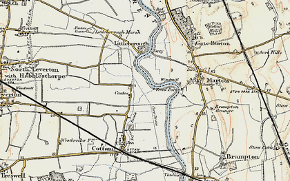 Old map of Coates in 1902-1903