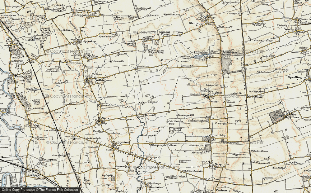 Old Map of Historic Map covering Blackthorn Hill in 1902-1903