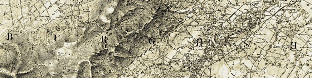 Old map of Coates in 1903-1904