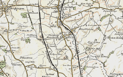 Old map of Coatham Mundeville in 1903-1904