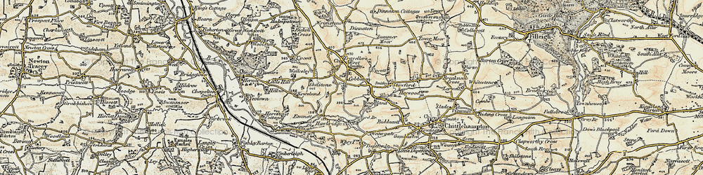 Old map of Cobbaton in 1900