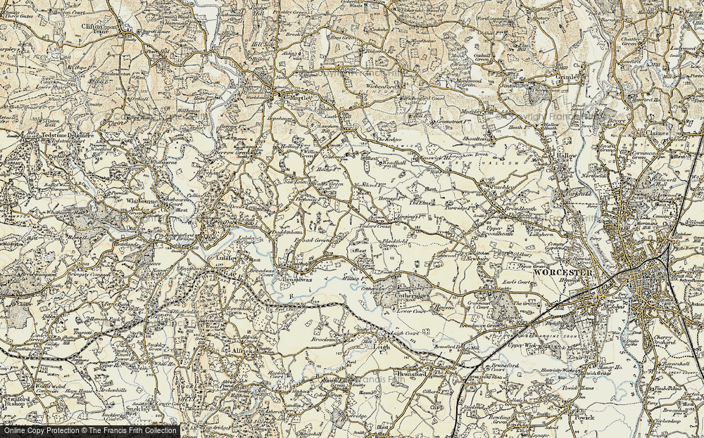 Old Map of Historic Map covering Tinkers' Cross in 1899-1902