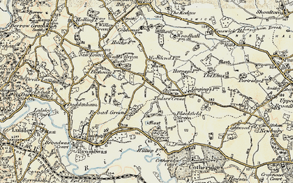 Old map of Cobbler's Corner in 1899-1902
