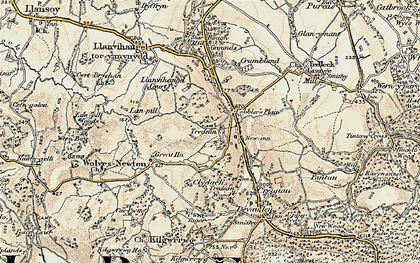 Old map of Lanpill in 1899-1900