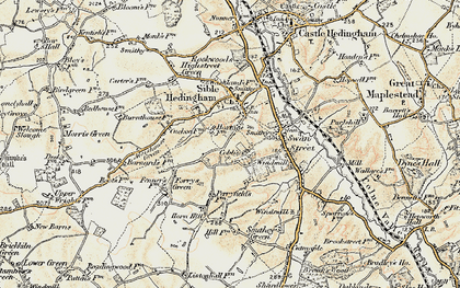 Old map of Cobbs Fenn in 1898-1899