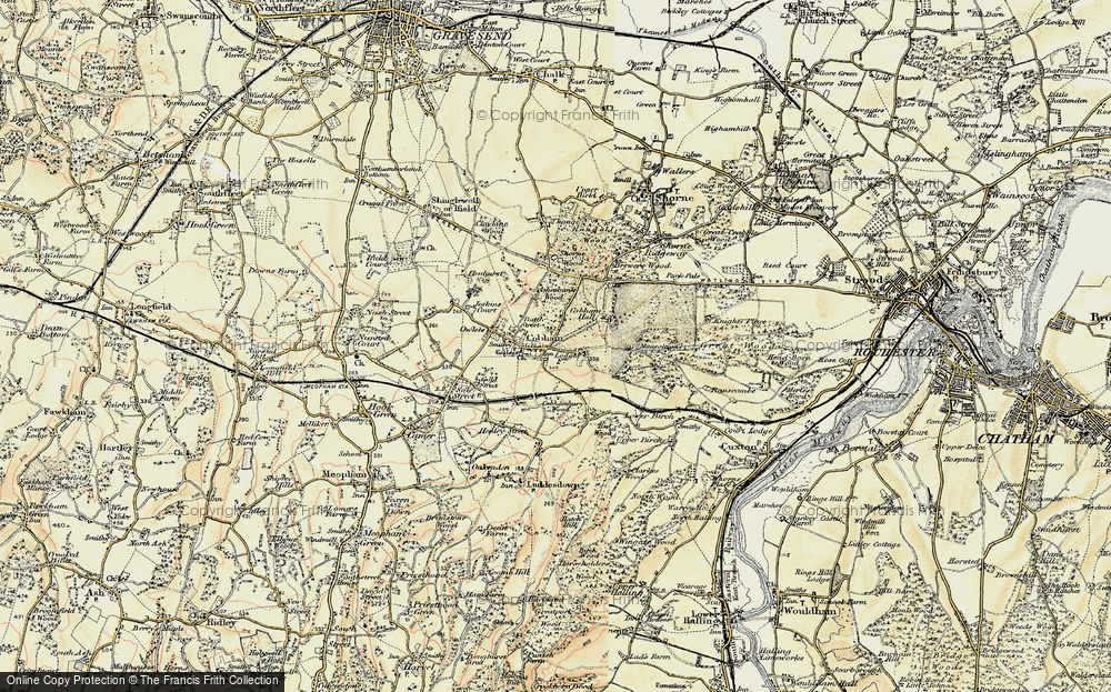 Old Map of Cobham, 1897-1898 in 1897-1898