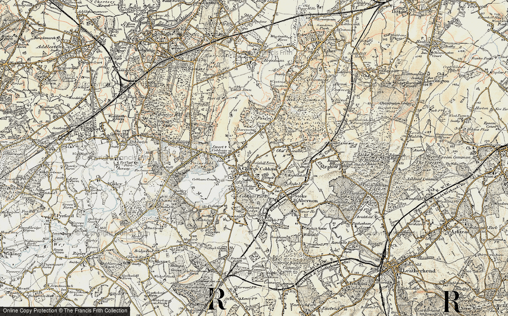 Old Map of Cobham, 1897-1909 in 1897-1909