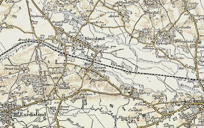 Old map of Cobnash in 1900-1903