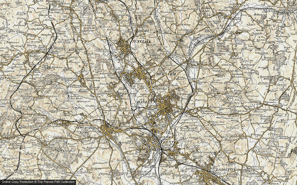 Old Map of Cobridge, 1902 in 1902