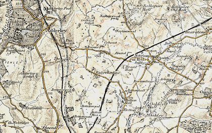 Old map of Betton Wood in 1902