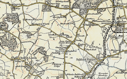 Old map of Cock Bevington in 1899-1901