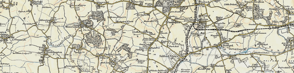 Old map of Ban Brook in 1899-1901