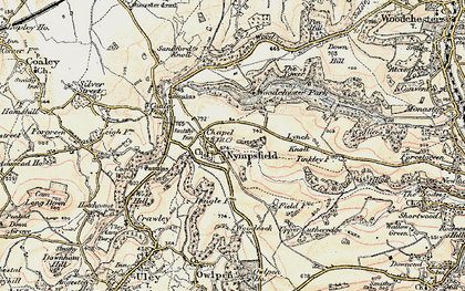 Old map of Cockadilly in 1898-1900