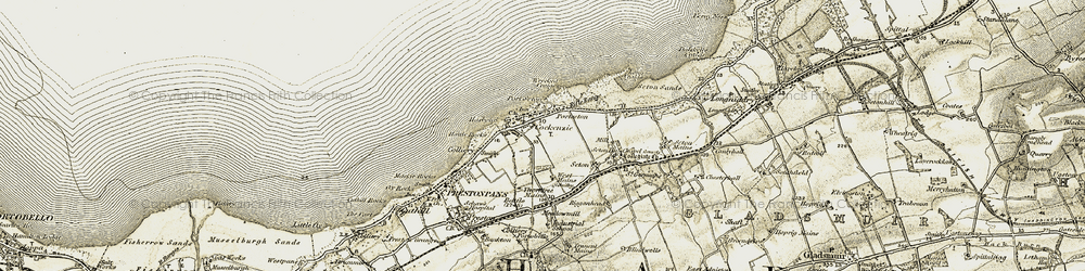 Old map of Cockenzie and Port Seton in 1903-1906