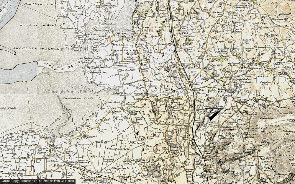 Old Map of Historic Map covering Batty Hill in 1903-1904