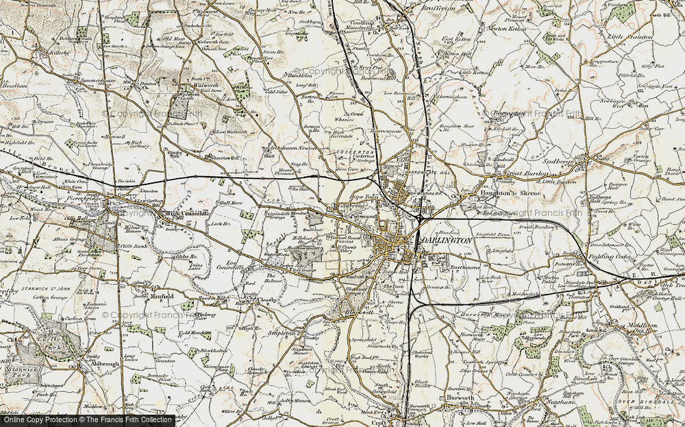 Old Map of Cockerton, 1903-1904 in 1903-1904