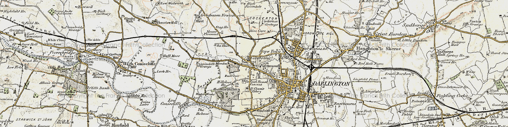 Old map of Cockerton in 1903-1904