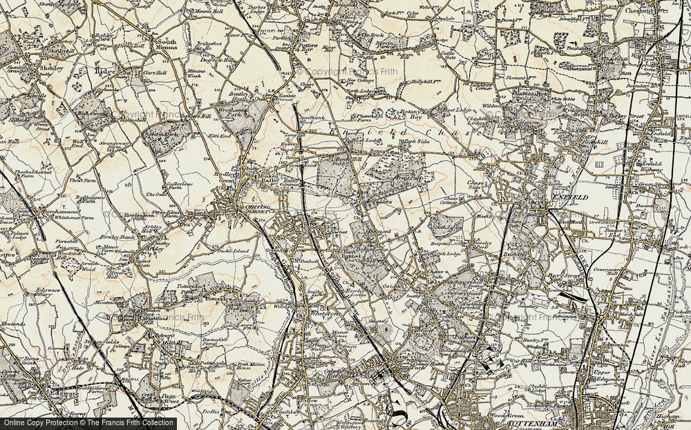 Old Map of Cockfosters, 1897-1898 in 1897-1898