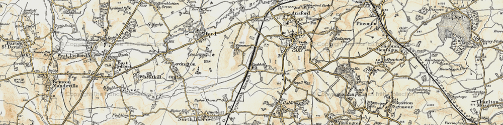 Old map of Cockhill in 1899
