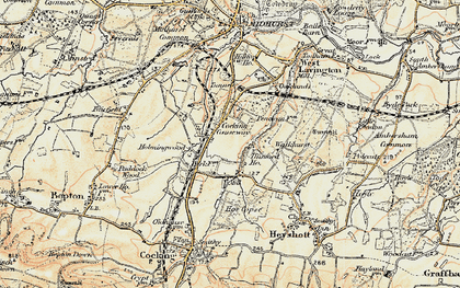 Old map of Cocking Causeway in 1897-1900