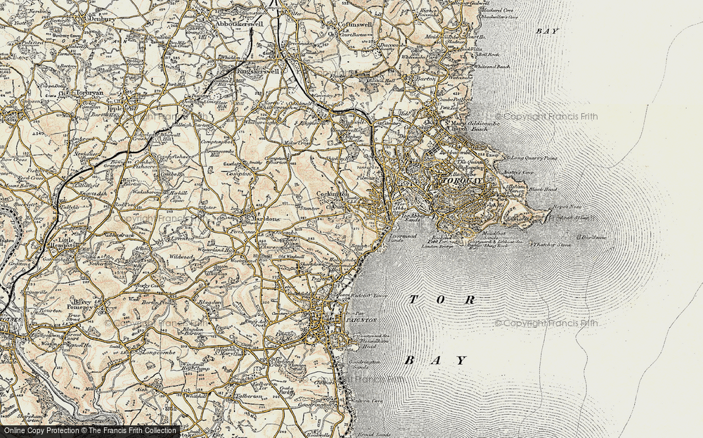 Old Map of Cockington, 1899 in 1899