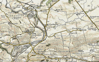 Old map of Cocklaw in 1901-1903