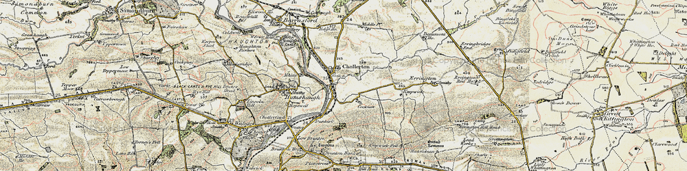 Old map of Cocklaw in 1901-1903