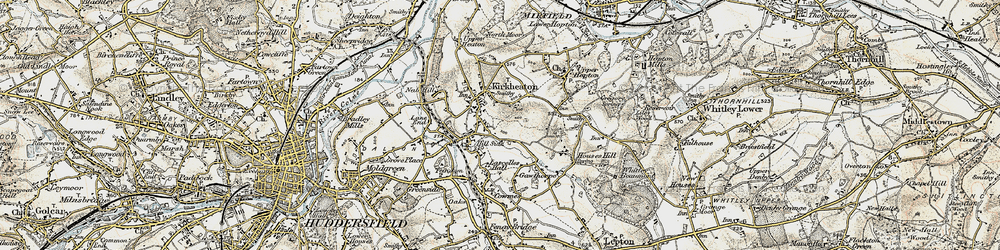 Old map of Cockley Hill in 1903