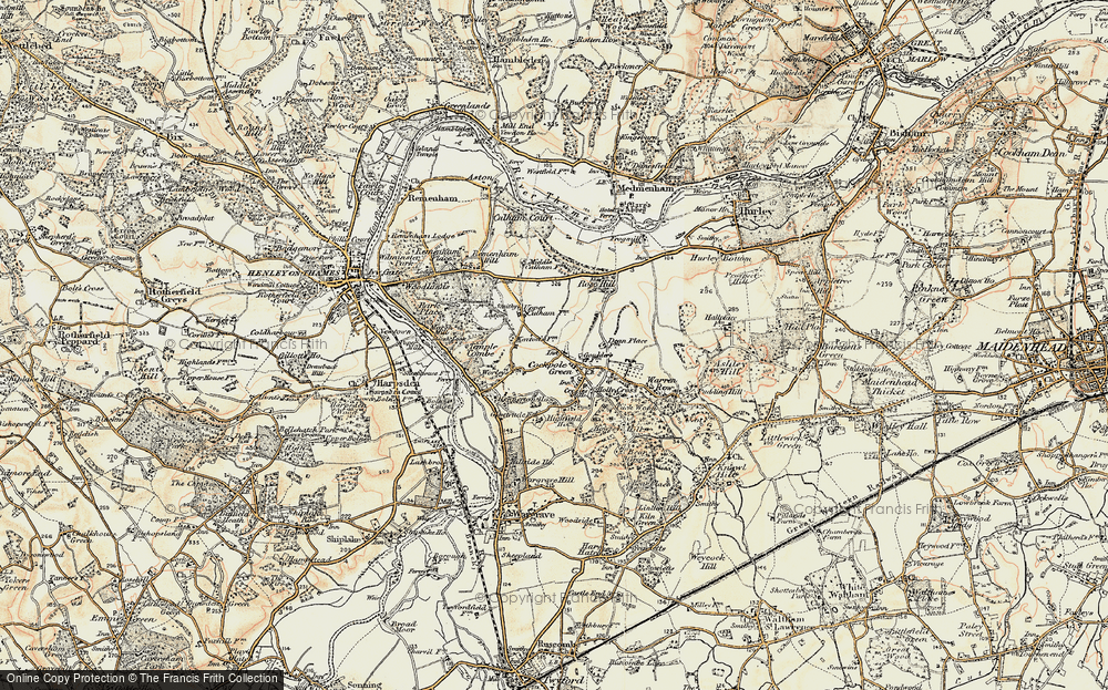 Old Map of Historic Map covering Rosehill in 1897-1909