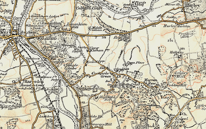 Old map of Cockpole Green in 1897-1909