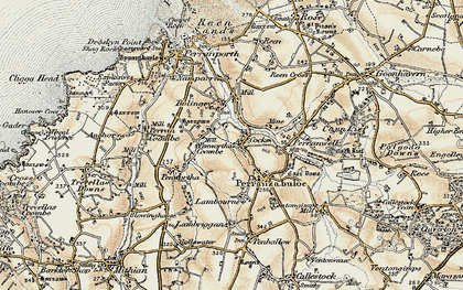 Old map of Cocks in 1900